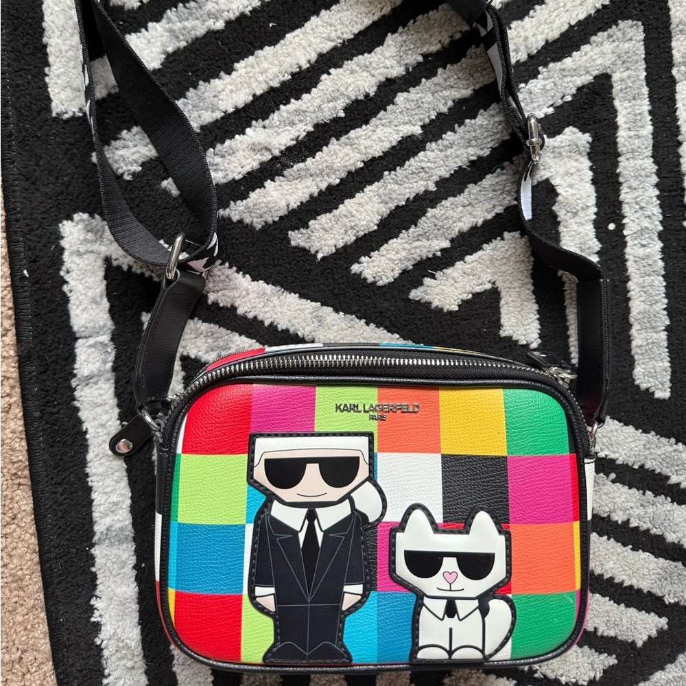 Karl Lagerfeld Multicolor Icon Patch Crossbody Bag